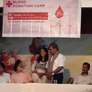 Blood Donation Camp Held in Sarvodaya Enclave