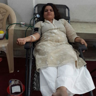 Blood Donation Camp Held in Sarvodaya Enclave